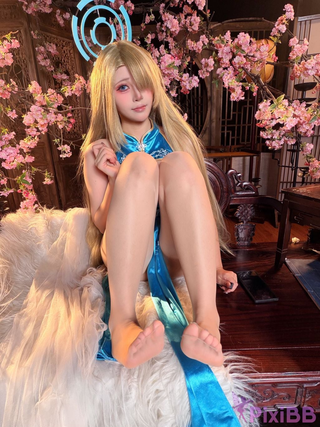 Cosplayer meow lock Asuna cheongsam PixiBB.COM 092