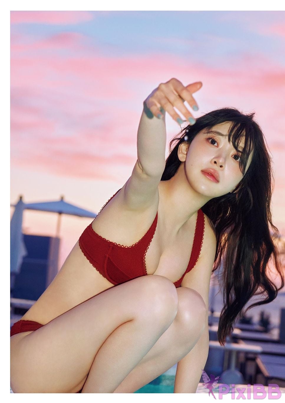 Japanese Idol Miona Hori Digital limited deluxe edition 30 Increased pages photo collection deep red aftertaste PixiBB.COM 129