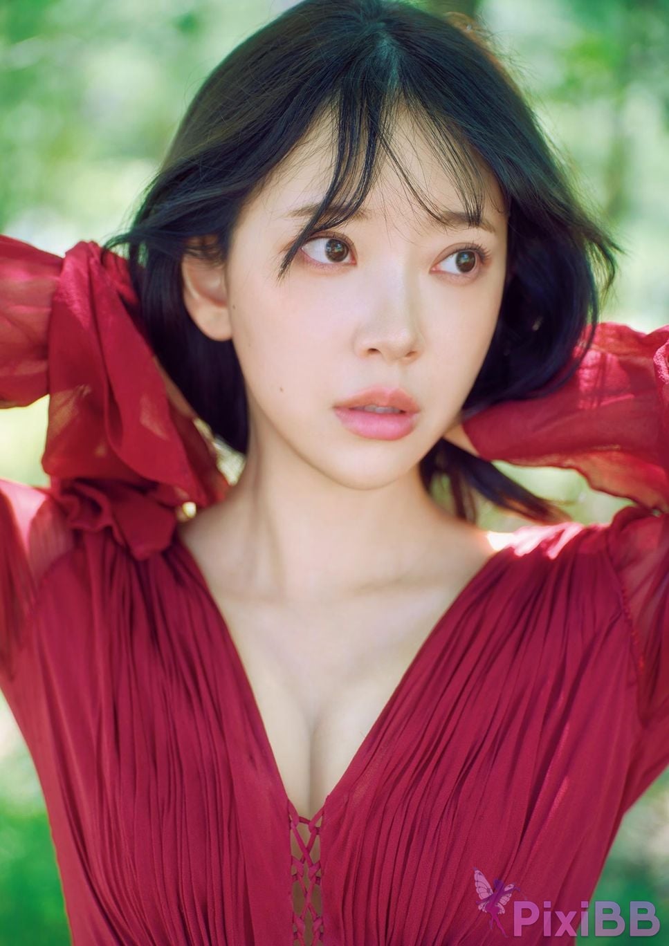Japanese Idol Miona Hori Digital limited deluxe edition 30 Increased pages photo collection deep red aftertaste PixiBB.COM 143