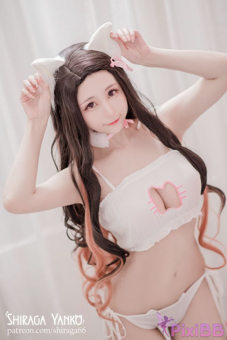 Cosplayer Shiraga Yanko Xiaoyang Nezuko Kamado Kimetsu No Yaiba PixiBB.COM 016